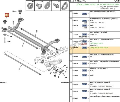 TAKOZ TORSIYON ON P206