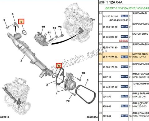 ORING SU KOLLEKTOR 1.2CC 130HP DIAM INT 32