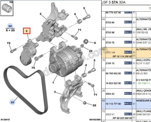 KUTUK RULMAN ALTER 1.6HDİ Euro4