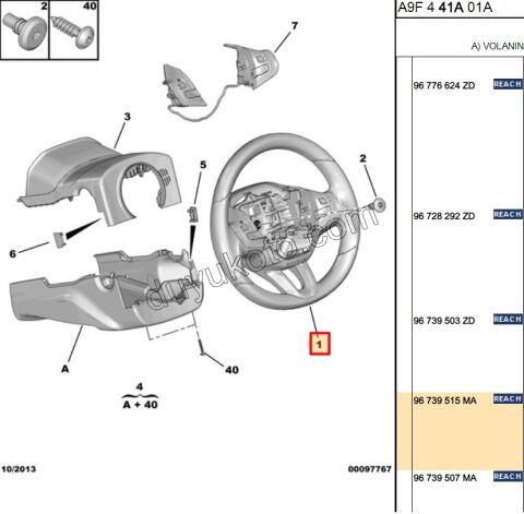 Direksiyon Simidi P2081 HAM DERI L037