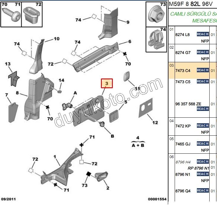 KAPAK BAGAJ IC R PRT2