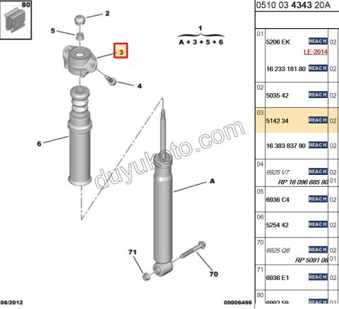Arka Amortisör Üst Takozu C4