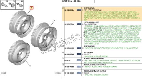 Sac Jant 15 INC PRT3 SIYAH 6.5 X 15 H2 ET27