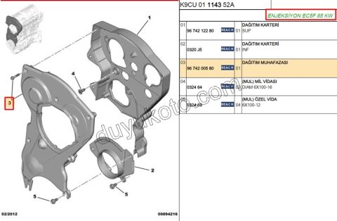 KAPAK EKSANTRIK KAYIS ON BYK EC5F