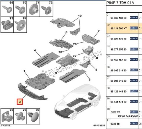MUHAFAZA ON TAMPON ALT P30082 P30082MQ
