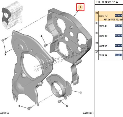 KAPAK EKSANTRIK KAYIS IC BYK 1.6İ 16V Benzinli EC5F