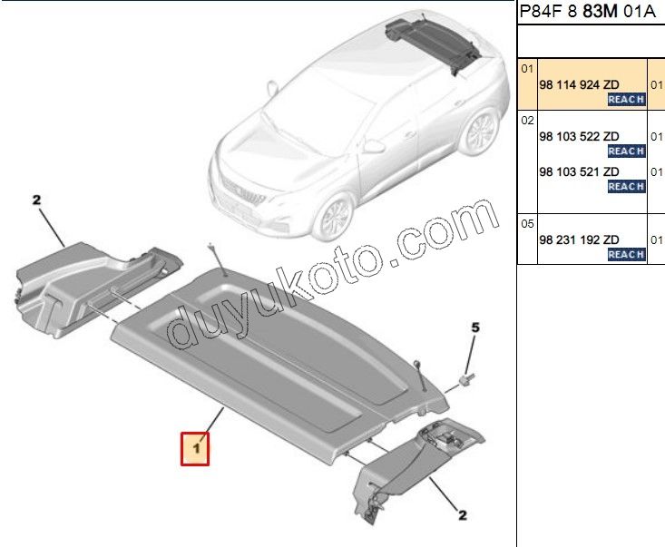 Bagaj Rafı (Şapkalık) P30082 98103522ZD