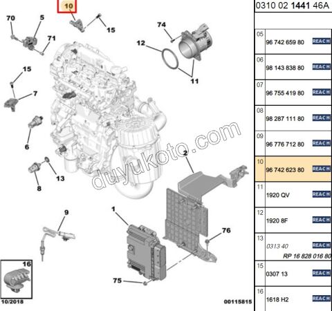 SENSOR EKSANTRIK KONUM DW10F DW12R