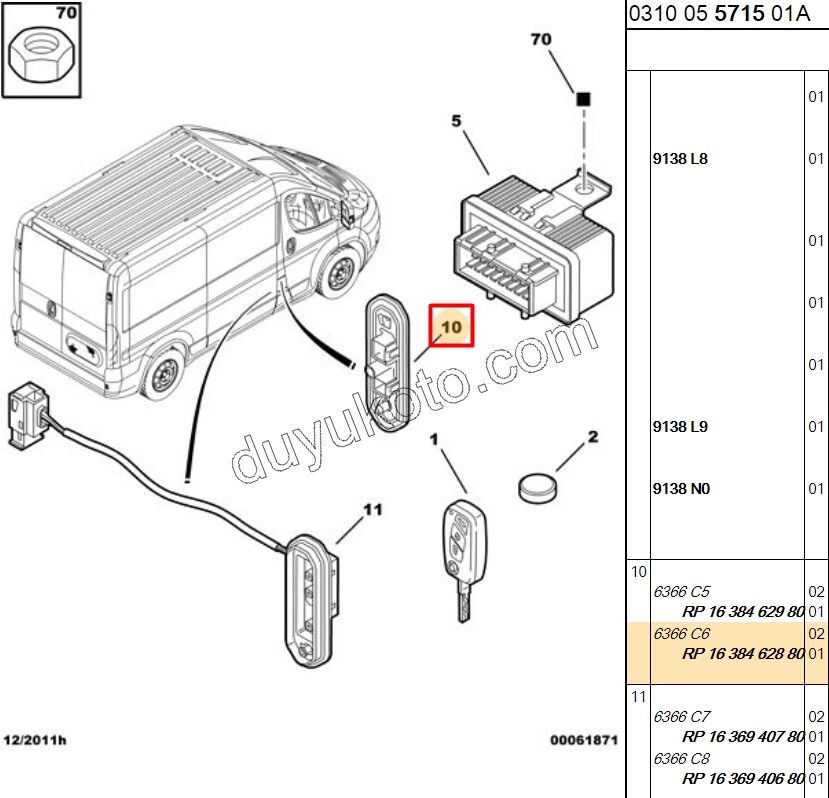 Sürgülü Kapı Sensörü (Lamba Şarteli) BXR3