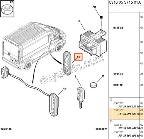 Sürgülü Kapı Sensörü (Lamba Şarteli) BXR3