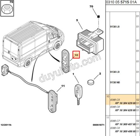 Sürgülü Kapı Sensörü (Lamba Şarteli) BXR3