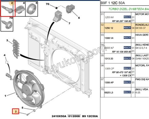 CIVATA FAN BAGLANTI 6X100-37