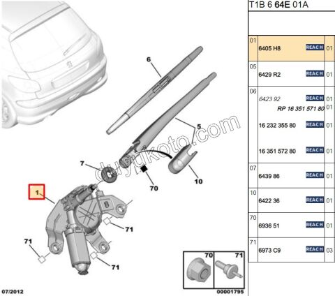 MOTOR CAM SILGI ARKA P206 9638664980 53017812