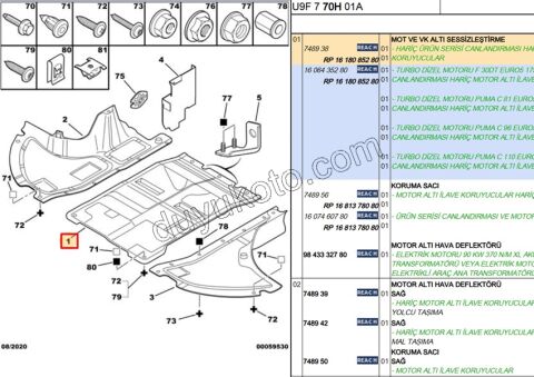 Boxer Jumper Ducato Yağ Karteri Orta Muhafazası