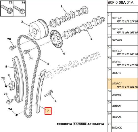 KIZAK EKSANTRIK ZINCIR INCE P107 1.0CC 384F