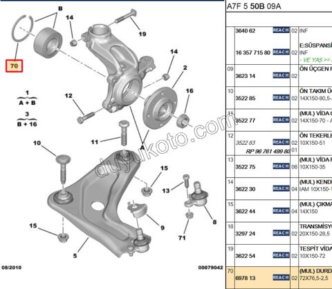 SEKMAN ON AKS RULMAN P207 P2081 P301 72X76,5-2,5