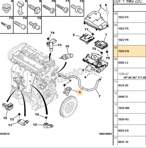 SENSOR VOLAN DW10 8V EW10 9640627780