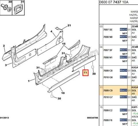 ETEK MARSBIYEL BAKALIT ARKA L C51