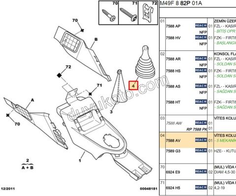 Krom Vites Topuzu ve Körük Takım EM PRT1