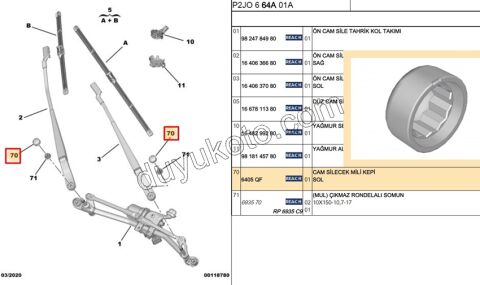 Arka Silgi Kolu Kapağı C43 C4X