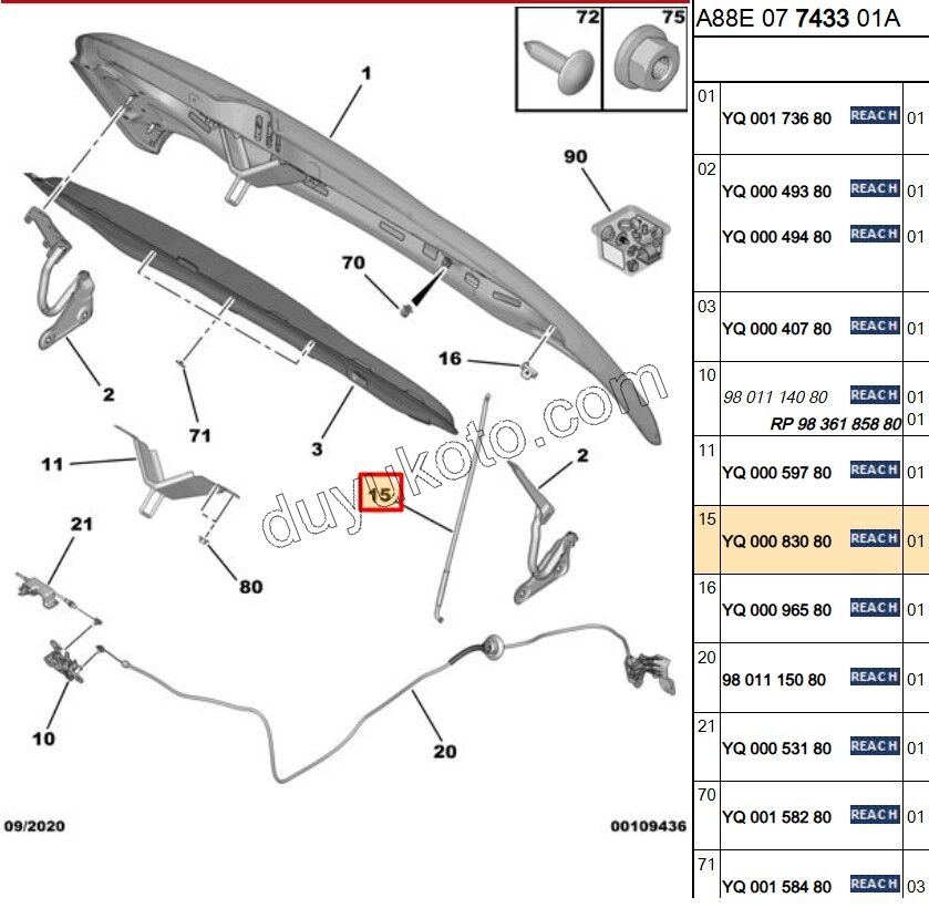 CUBUK DEMIR MOTOR KAPUT DAYAMA C3AIR