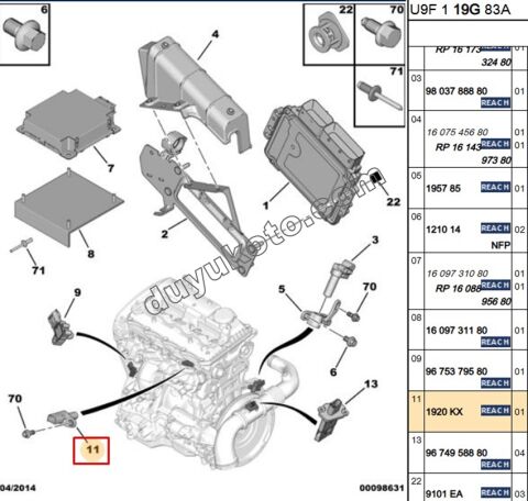 SENSOR EKSANTRIK KONUM BXR3 2.2