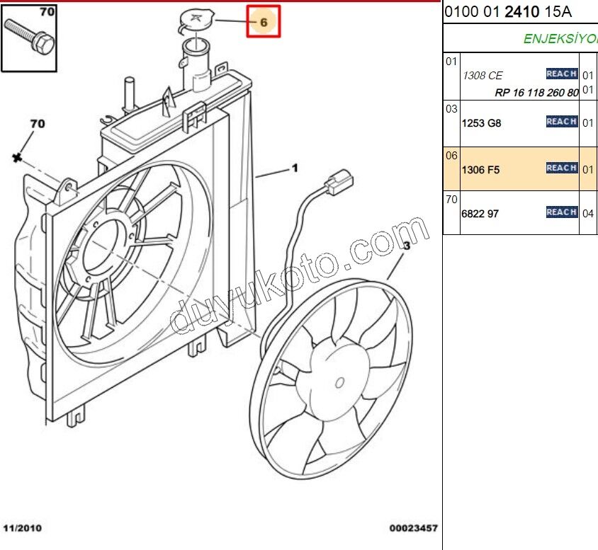 KAPAK SU DOLDURMA P107 1.0CC BENZ FAN UZERINDEKI DEPO