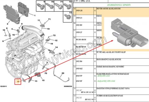 SENSOR VOLAN EP3 1.6VTi 120HP