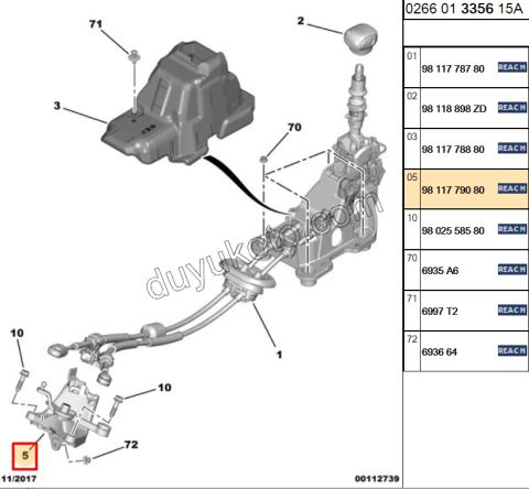 Vites Çubuk Bağlantı Ayağı P301MQ 1.5HDİ Euro6 6 VITES