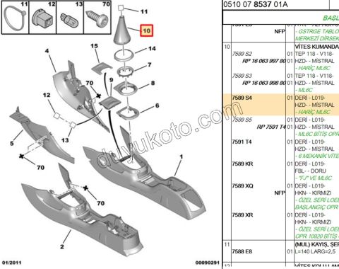 Vites Kolu Körüğü C41 C41MQ SIYAH