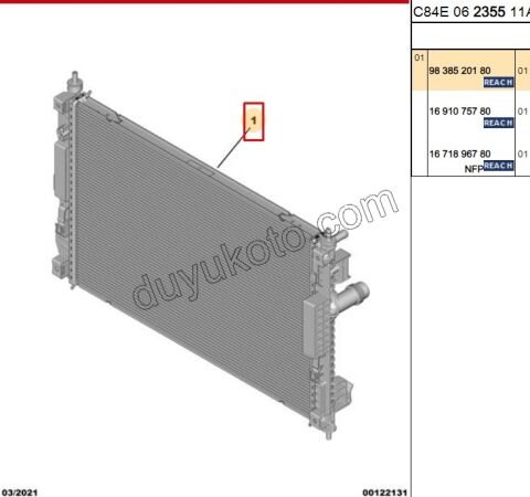 Motor Su Radyatörü 1.5HDİ Euro6 C5AIR