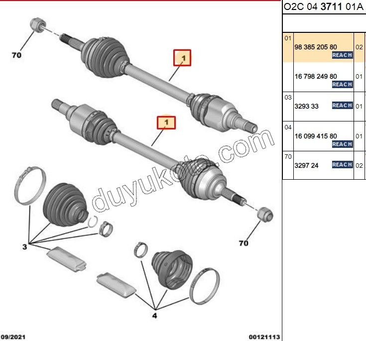 Aks Mili Sağ /L AMI