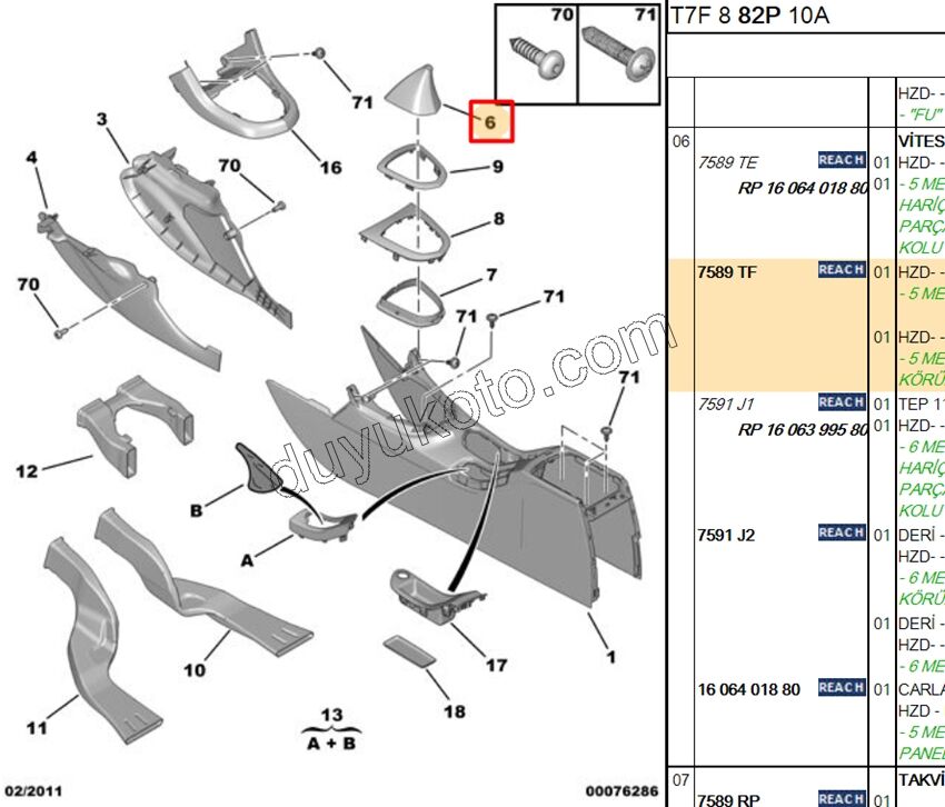 Vites Kolu Körüğü P3081 5 VITES