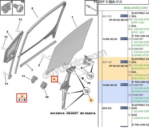KRIKO CAM ON L PRT3 BR3 KADEME+ 6PIN