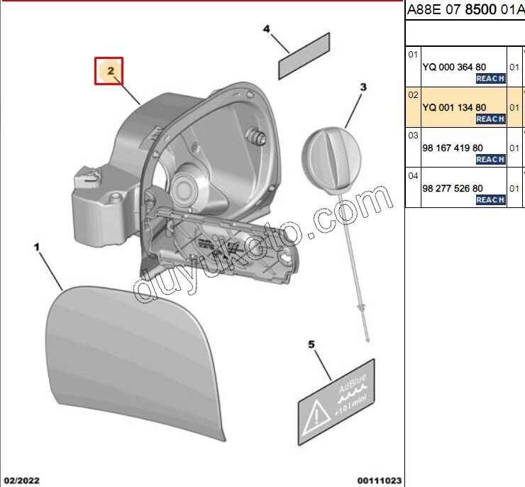 Yakıt Depo Kapağı İç Çerçeve  C3AIR