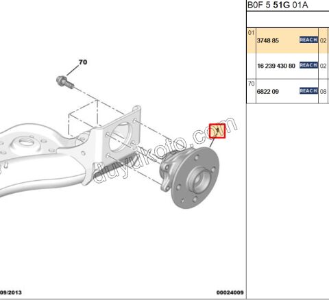 Arka Teker Rulmanı (Poryalı) + P107