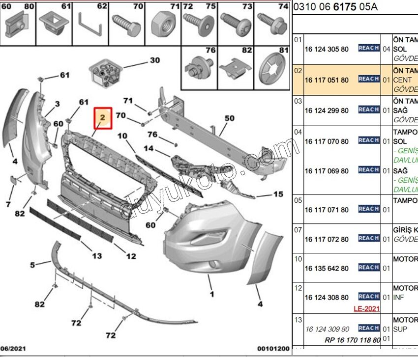 Ön Tampon Orta IC BXR3MQ