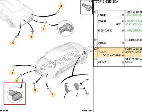 SENSOR PARK P3081 P407