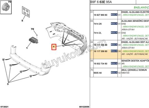 SENSOR PARK P3081 P407