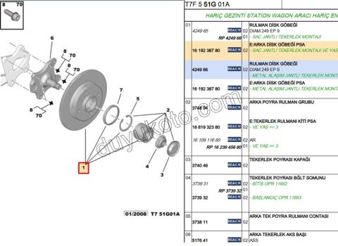 Fren Diski Arka AD PORYA+ P3081 C42 DS41