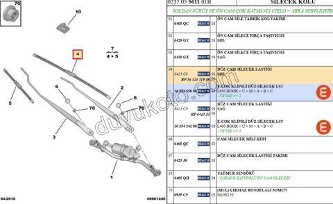 Sol Ön Silgi Süpürgesi C33 65CM TK