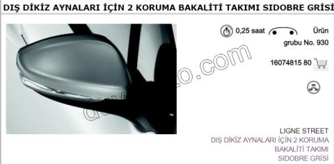 Ayna Kapağı Takım GRI P2081 P20081 C34 KROM