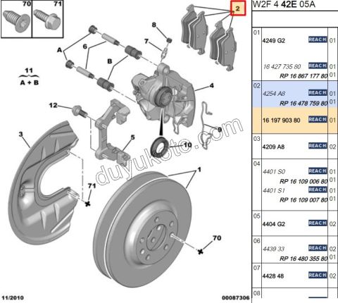 Fren Balatası Arka Tk P5081