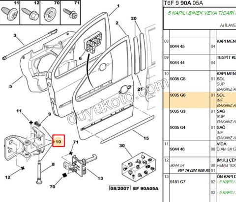 MENTESE KAPI ON + ARKA L ALT P307