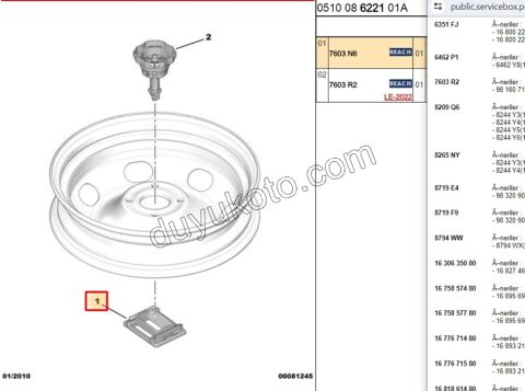 APARAT SOMUN STEPNE TUTUCU P207 P2081 P301 C41