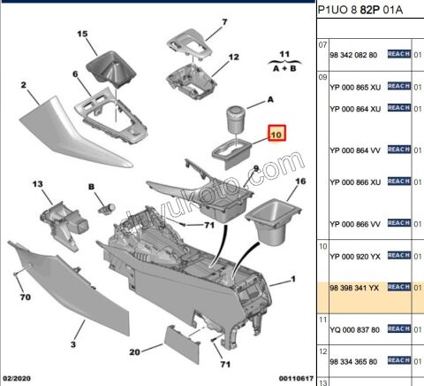 Orta Konsol Bardaklık GRDX