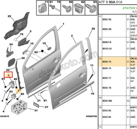 MENTESE KAPI ON UST L P207 KAPI GERGISI