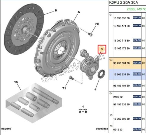 RULMAN DEBRIYAJ HIDR DW10FD 6 VIT EXP4