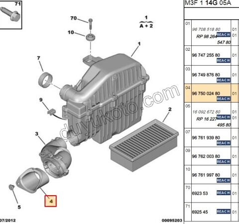 Hava Filtre Borusu P301 EB2