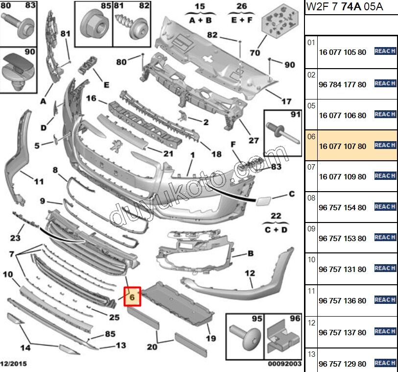 IZGARA ON TAMPON ORTA P508 SIYAH KROM ?